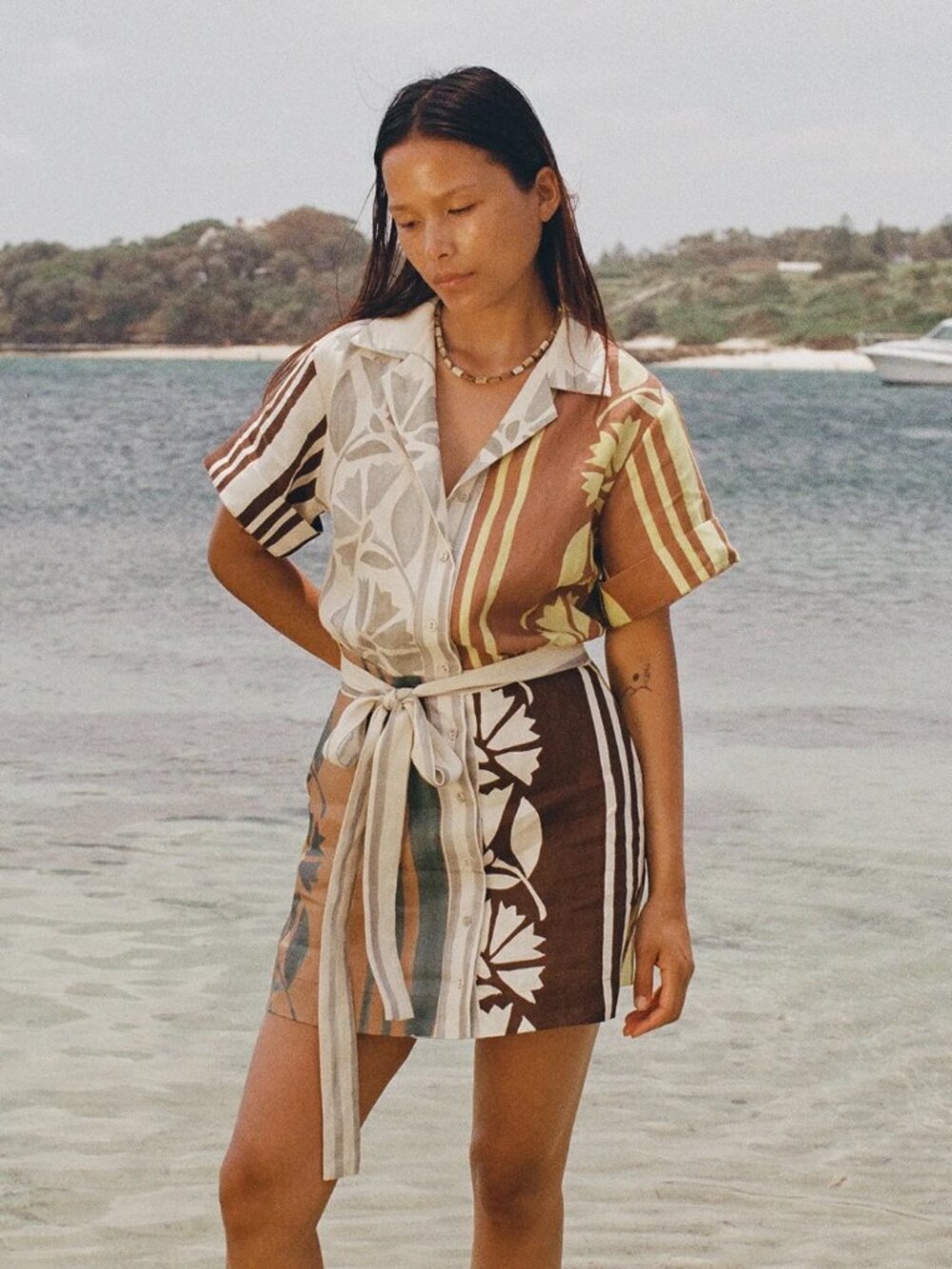 Soleil Soleil Sustainable Designer Brodie Linen Mini Dress